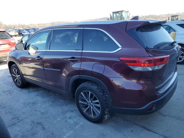 5TDJZRFH1JS841285 - 2018 TOYOTA HIGHLANDER SE BURGUNDY photo 2