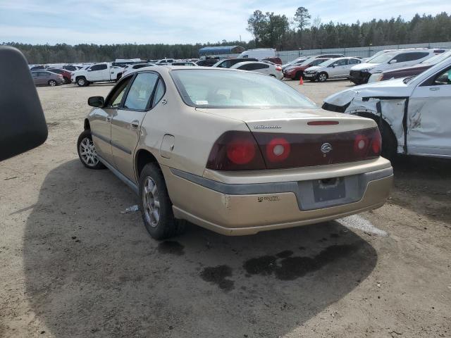 2G1WF52E849159089 - 2004 CHEVROLET IMPALA GOLD photo 2