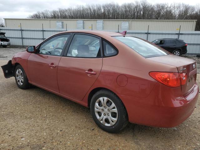 KMHDU46D19U748734 - 2009 HYUNDAI ELANTRA GLS RED photo 2