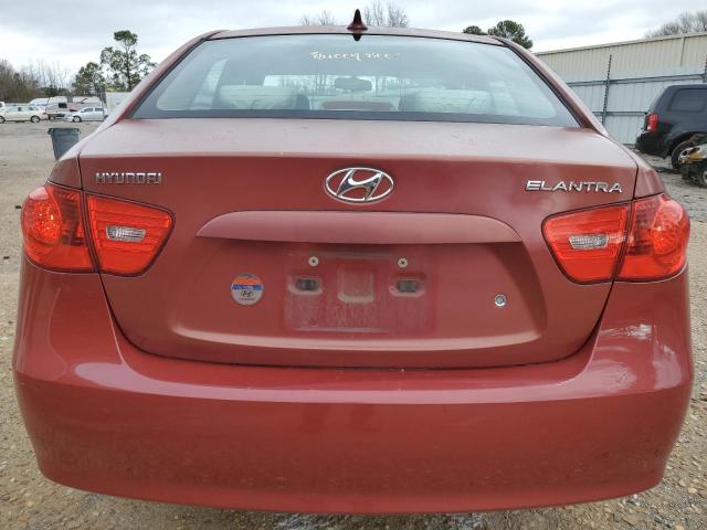 KMHDU46D19U748734 - 2009 HYUNDAI ELANTRA GLS RED photo 6