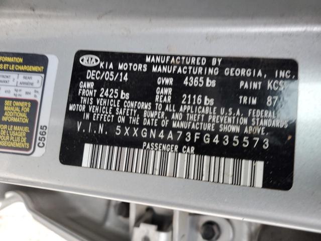 5XXGN4A73FG435573 - 2015 KIA OPTIMA EX SILVER photo 12