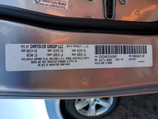 2C3CDXBG7EH222997 - 2014 DODGE CHARGER SE SILVER photo 13