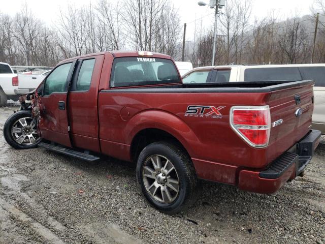 1FTEX1EM6EKF52469 - 2014 FORD F150 SUPER CAB MAROON photo 2