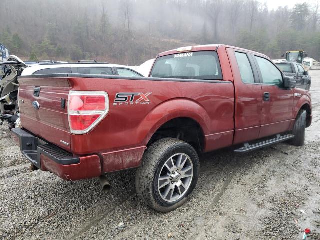 1FTEX1EM6EKF52469 - 2014 FORD F150 SUPER CAB MAROON photo 3