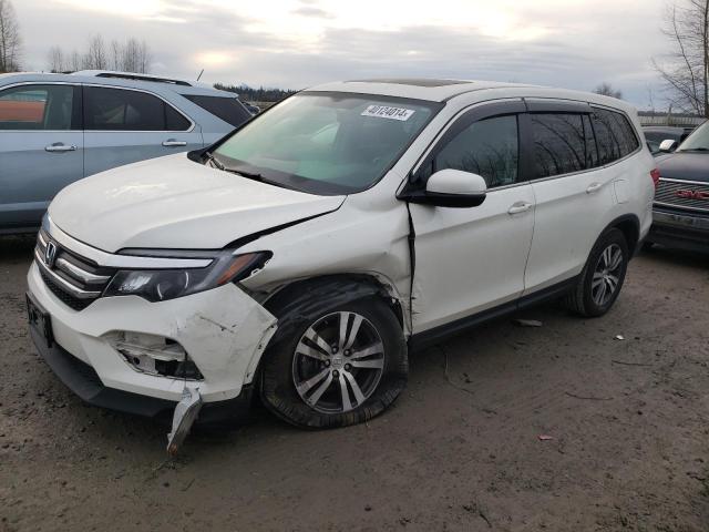 5FNYF6H53JB019259 - 2018 HONDA PILOT EXL WHITE photo 1