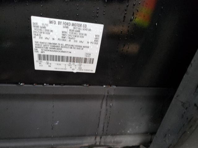 1FM5K8AR0GGB65734 - 2016 FORD EXPLORER POLICE INTERCEPTOR BLACK photo 12