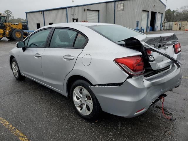 19XFB2F52EE204395 - 2014 HONDA CIVIC LX SILVER photo 2