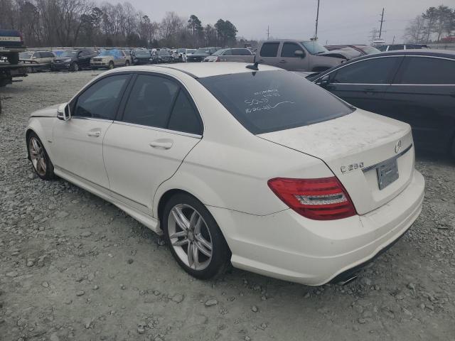 WDDGF4HBXCR222934 - 2012 MERCEDES-BENZ C 250 WHITE photo 2