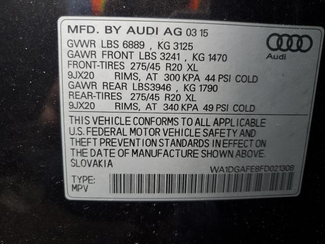 WA1DGAFE8FD021308 - 2015 AUDI Q7 PRESTIGE შავი ფოტო 12