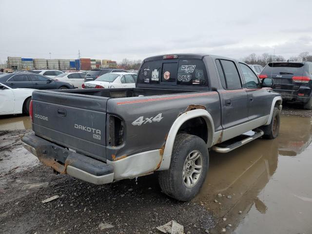 1D7HG48N73S322106 - 2003 DODGE DAKOTA QUAD SLT GRAY photo 3