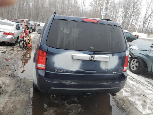 5FNYF4H71BB049609 - 2011 HONDA PILOT EXLN BLUE photo 6