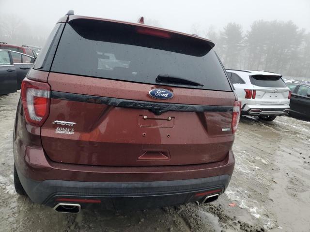 1FM5K8GT7GGC10235 - 2016 FORD EXPLORER SPORT BURGUNDY photo 6