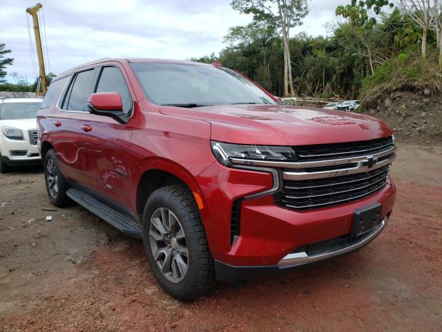 1GNSKNKD1MR150773 - 2021 CHEVROLET TAHOE K1500 LT RED photo 1