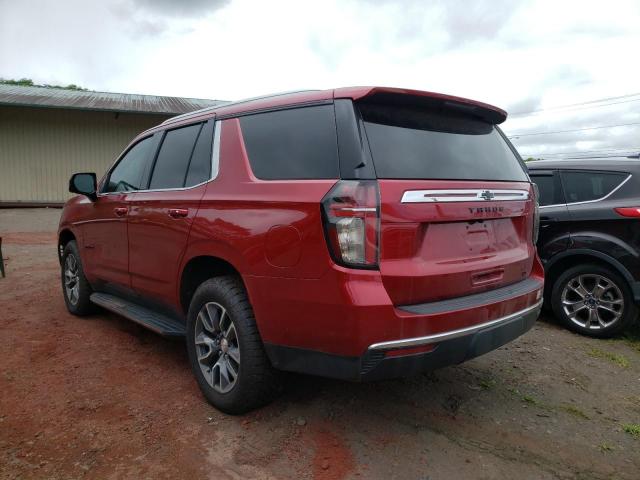 1GNSKNKD1MR150773 - 2021 CHEVROLET TAHOE K1500 LT RED photo 3