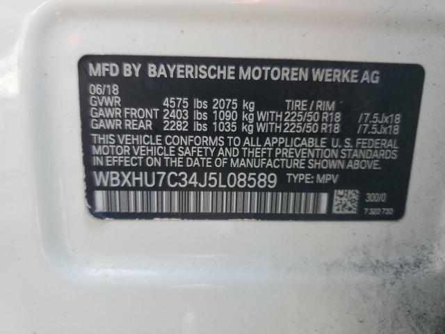 WBXHU7C34J5L08589 - 2018 BMW X1 SDRIVE28I WHITE photo 13