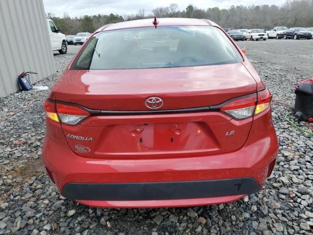 JTDEPRAE7LJ033365 - 2020 TOYOTA COROLLA LE RED photo 6