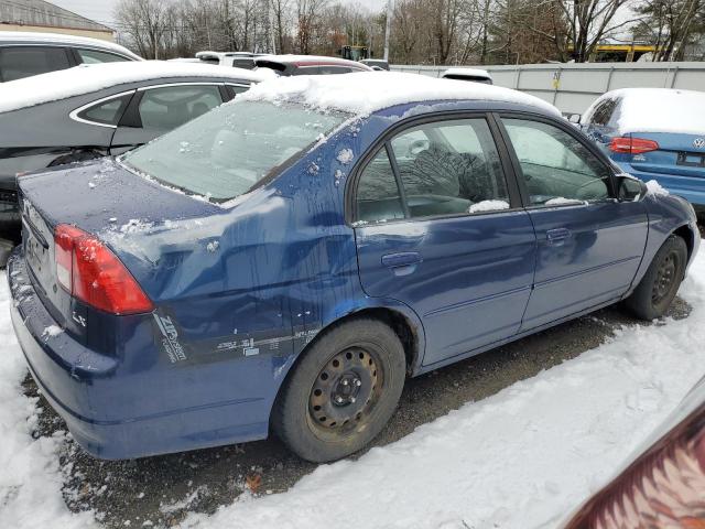 2HGES16565H607257 - 2005 HONDA CIVIC LX BLUE photo 3