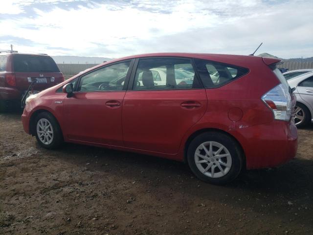 JTDZN3EU7EJ007325 - 2014 TOYOTA PRIUS V RED photo 2