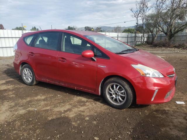 JTDZN3EU7EJ007325 - 2014 TOYOTA PRIUS V RED photo 4