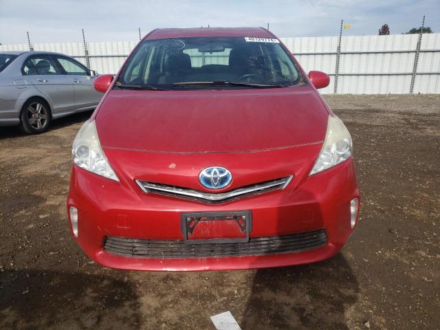 JTDZN3EU7EJ007325 - 2014 TOYOTA PRIUS V RED photo 5