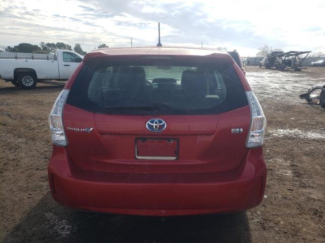 JTDZN3EU7EJ007325 - 2014 TOYOTA PRIUS V RED photo 6