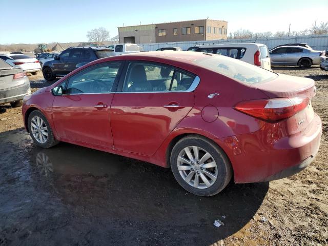 KNAFX4A87E5114652 - 2014 KIA FORTE EX RED photo 2