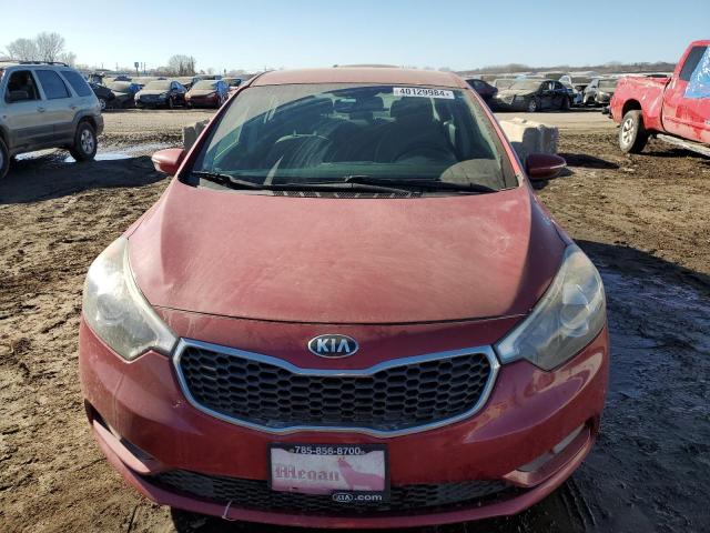 KNAFX4A87E5114652 - 2014 KIA FORTE EX RED photo 5