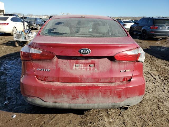 KNAFX4A87E5114652 - 2014 KIA FORTE EX RED photo 6