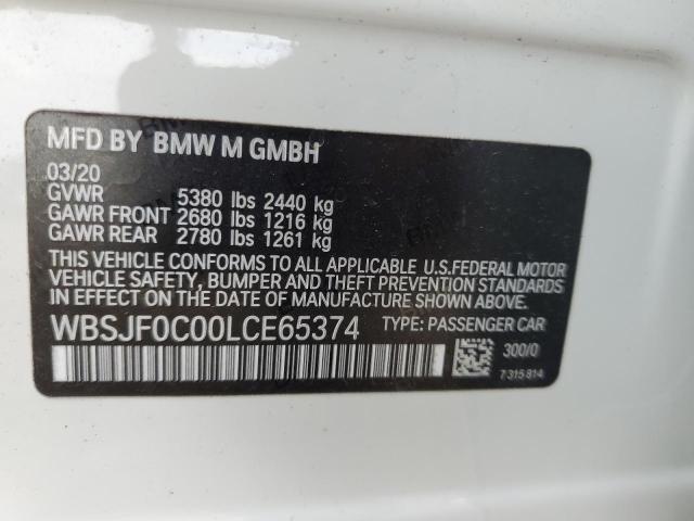 WBSJF0C00LCE65374 - 2020 BMW M5 BASE WHITE photo 13