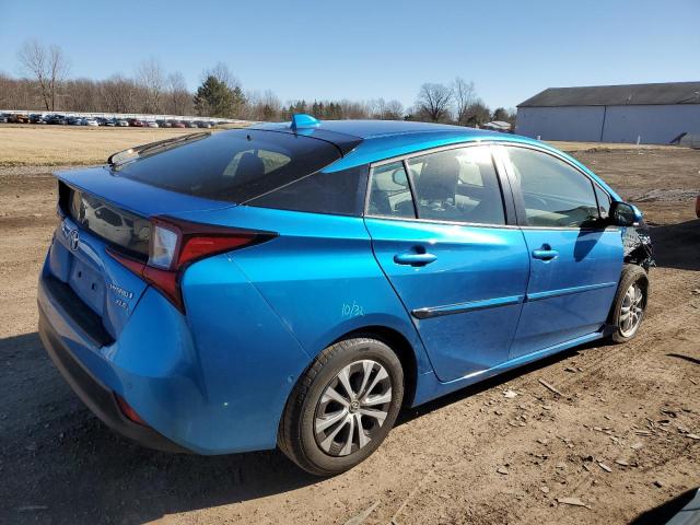 JTDL9MFU6M3023565 - 2021 TOYOTA PRIUS LE BLUE photo 3