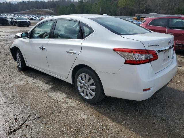 3N1AB7APXDL749791 - 2013 NISSAN SENTRA S WHITE photo 2