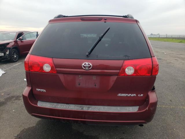 5TDZK23C48S136515 - 2008 TOYOTA SIENNA CE BURGUNDY photo 6