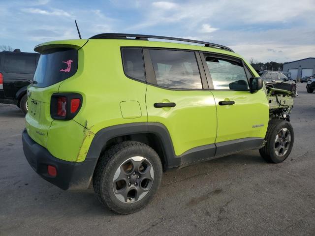 ZACCJBAB8JPG88203 - 2018 JEEP RENEGADE SPORT GREEN photo 3