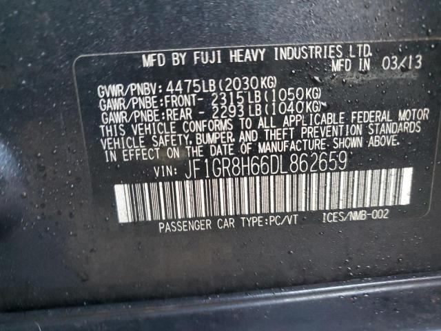 JF1GR8H66DL862659 - 2013 SUBARU IMPREZA WRX STI GRAY photo 12