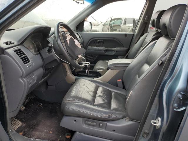 5FNYF28647B004103 - 2007 HONDA PILOT EXL TEAL photo 7