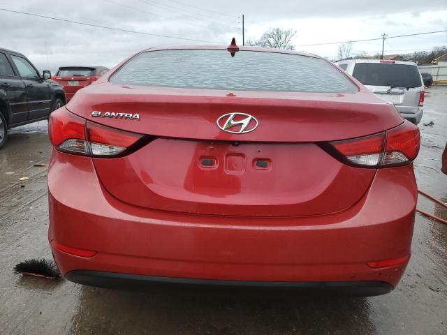 KMHDH4AE7FU278340 - 2015 HYUNDAI ELANTRA SE RED photo 6