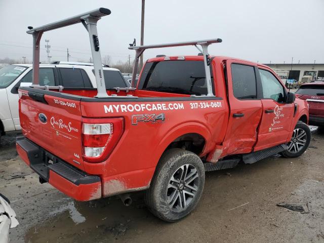 1FTEW1EP2MKE74168 - 2021 FORD F150 SUPERCREW RED photo 3
