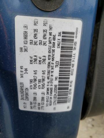 1D7HU18D24J239348 - 2004 DODGE RAM 1500 ST BLUE photo 12