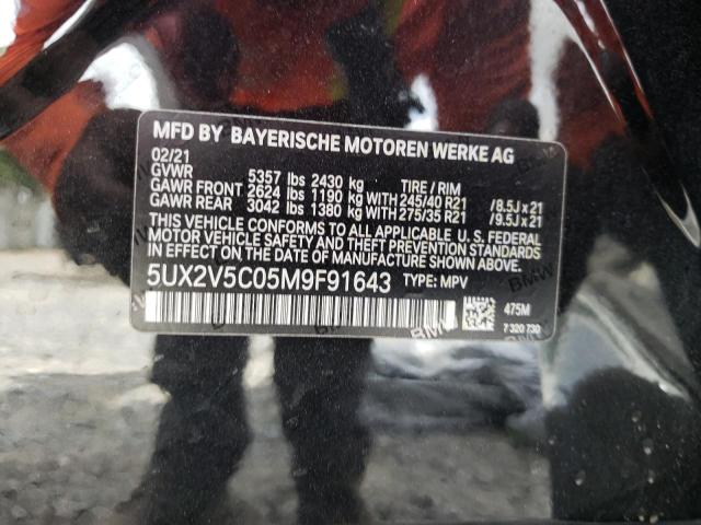 5UX2V5C05M9F91643 - 2021 BMW X4 XDRIVEM40I BLACK photo 13