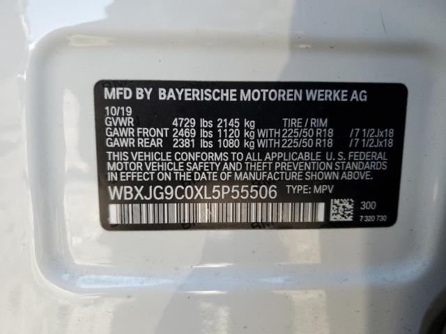 WBXJG9C0XL5P55506 - 2020 BMW X1 XDRIVE28I WHITE photo 14