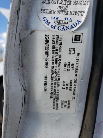 2G4WF5518Y1321965 - 2000 BUICK REGAL GS WHITE photo 12