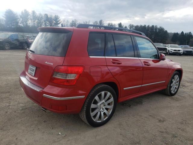 WDCGG8HB0BF548458 - 2011 MERCEDES-BENZ GLK 350 4MATIC RED photo 3