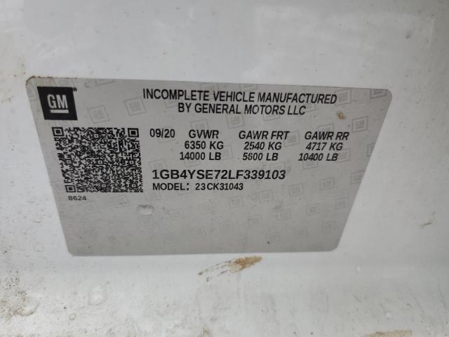 1GB4YSE72LF339103 - 2020 CHEVROLET SILVERADO K3500 WHITE photo 12