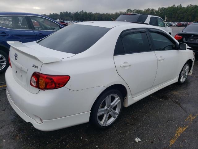 1NXBE40E19Z031238 - 2009 TOYOTA COROLLA XRS WHITE photo 3