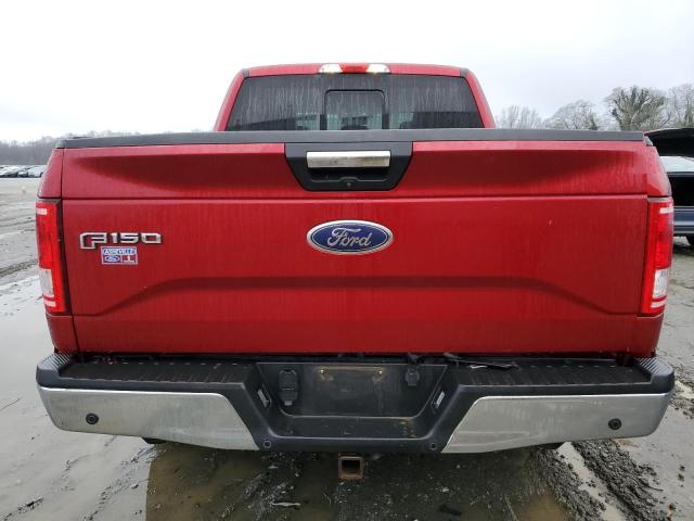 1FTEW1EP8FFB66594 - 2015 FORD F150 SUPERCREW RED photo 6
