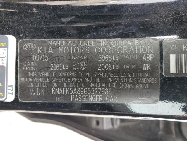 KNAFK5A89G5527986 - 2016 KIA FORTE LX BLACK photo 13