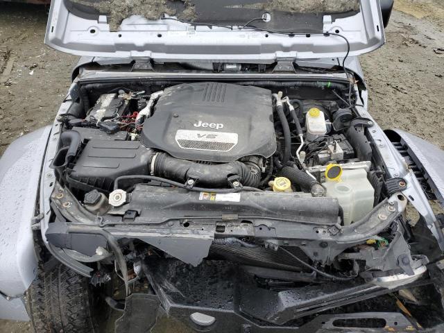 1C4BJWEG3GL125016 - 2016 JEEP WRANGLER U SAHARA SILVER photo 12