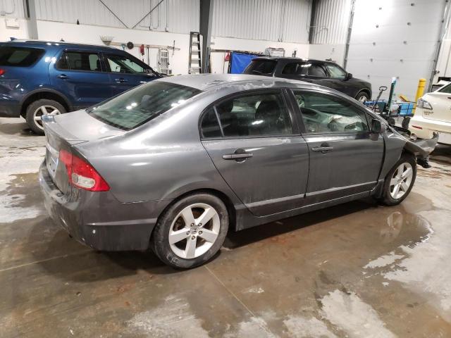 2HGFA16699H018192 - 2009 HONDA CIVIC LX-S GRAY photo 3