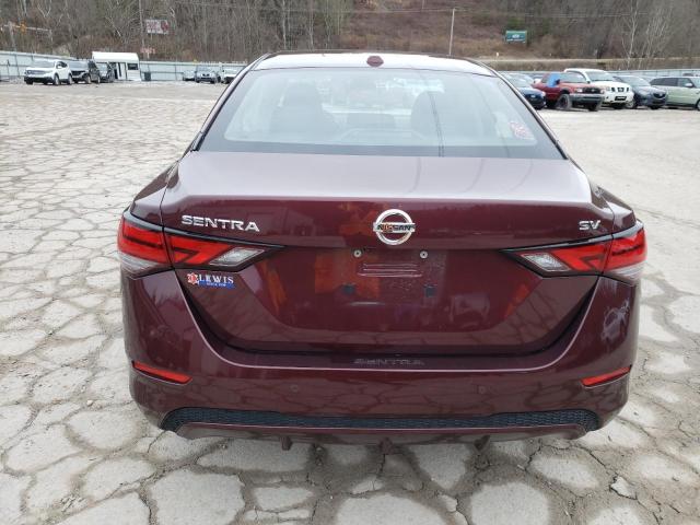 3N1AB8CV2NY254233 - 2022 NISSAN SENTRA SV BURGUNDY photo 6