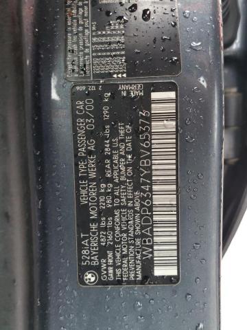 WBADP6347YBV65373 - 2000 BMW 528 IT AUTOMATIC GRAY photo 13